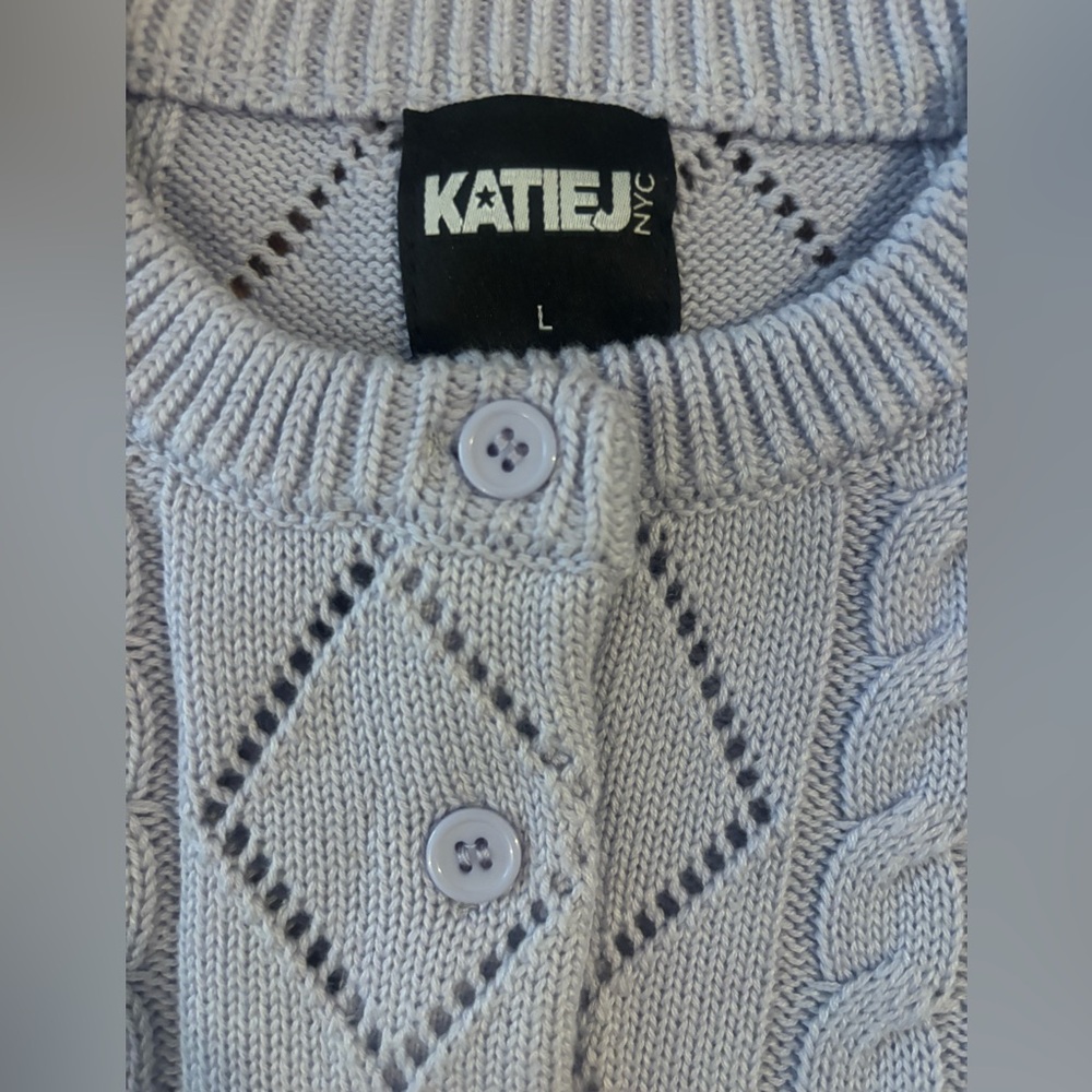 KatieJ NYC Youth Size Large (12) Lilac Cardigan